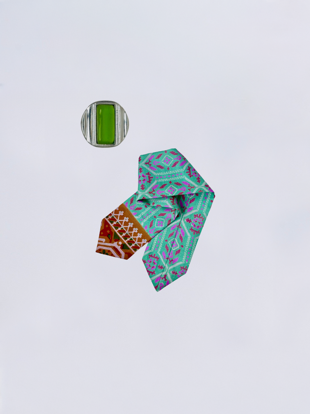 Bracelet luz sari myna argent olive