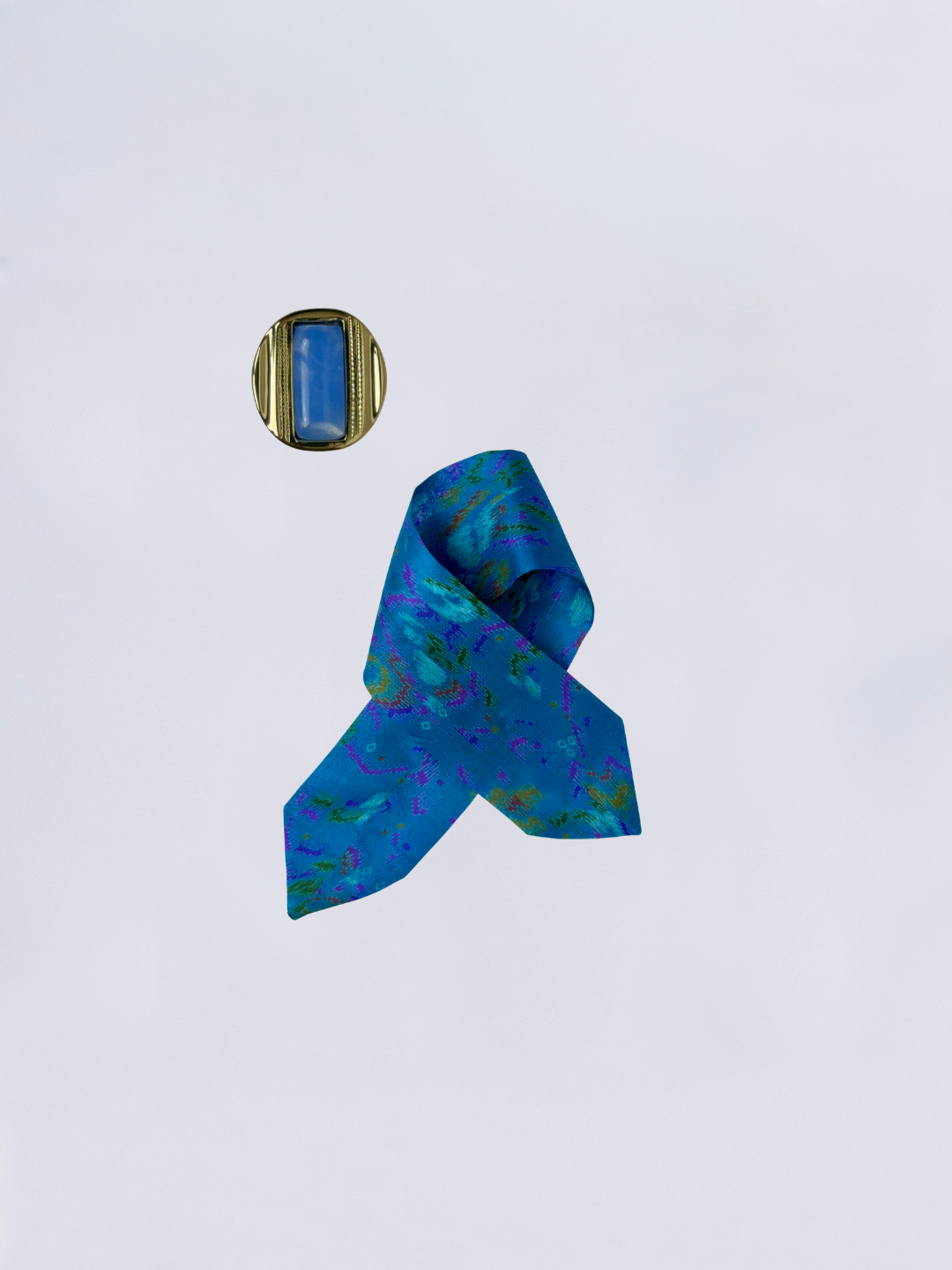 Bracelet luz saria iryna bronze bleu cristallo
