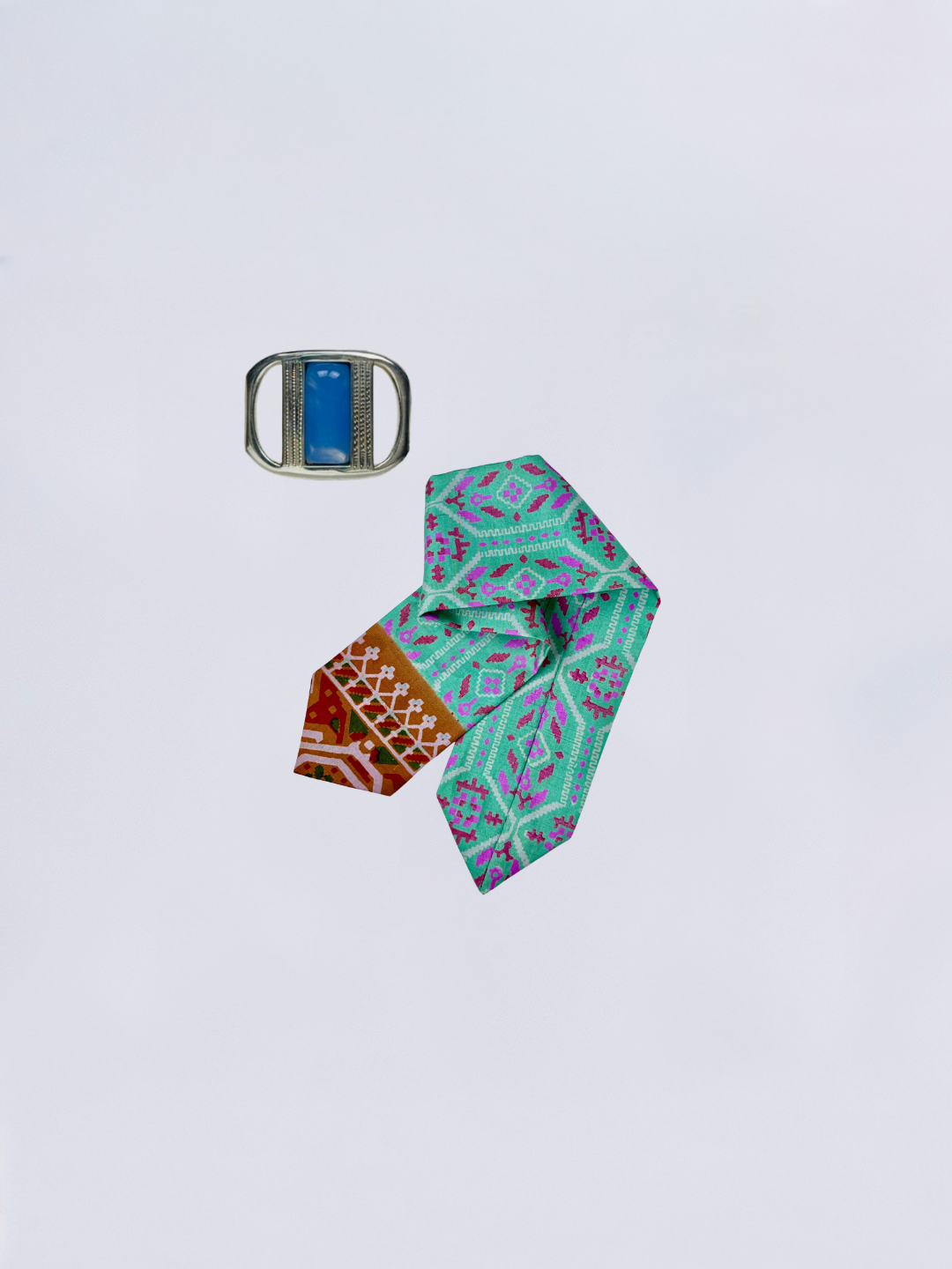 Bracelet riviera saria myna argent bleu cristallo