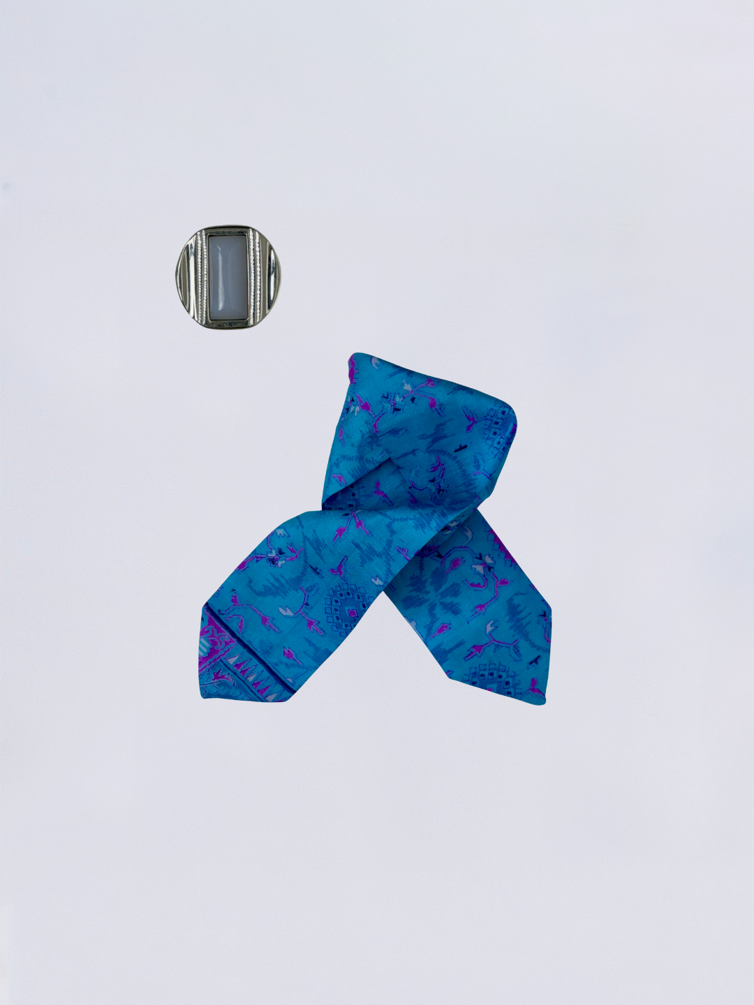 Bracelet sense saria cyréa argent calcedoine bleue