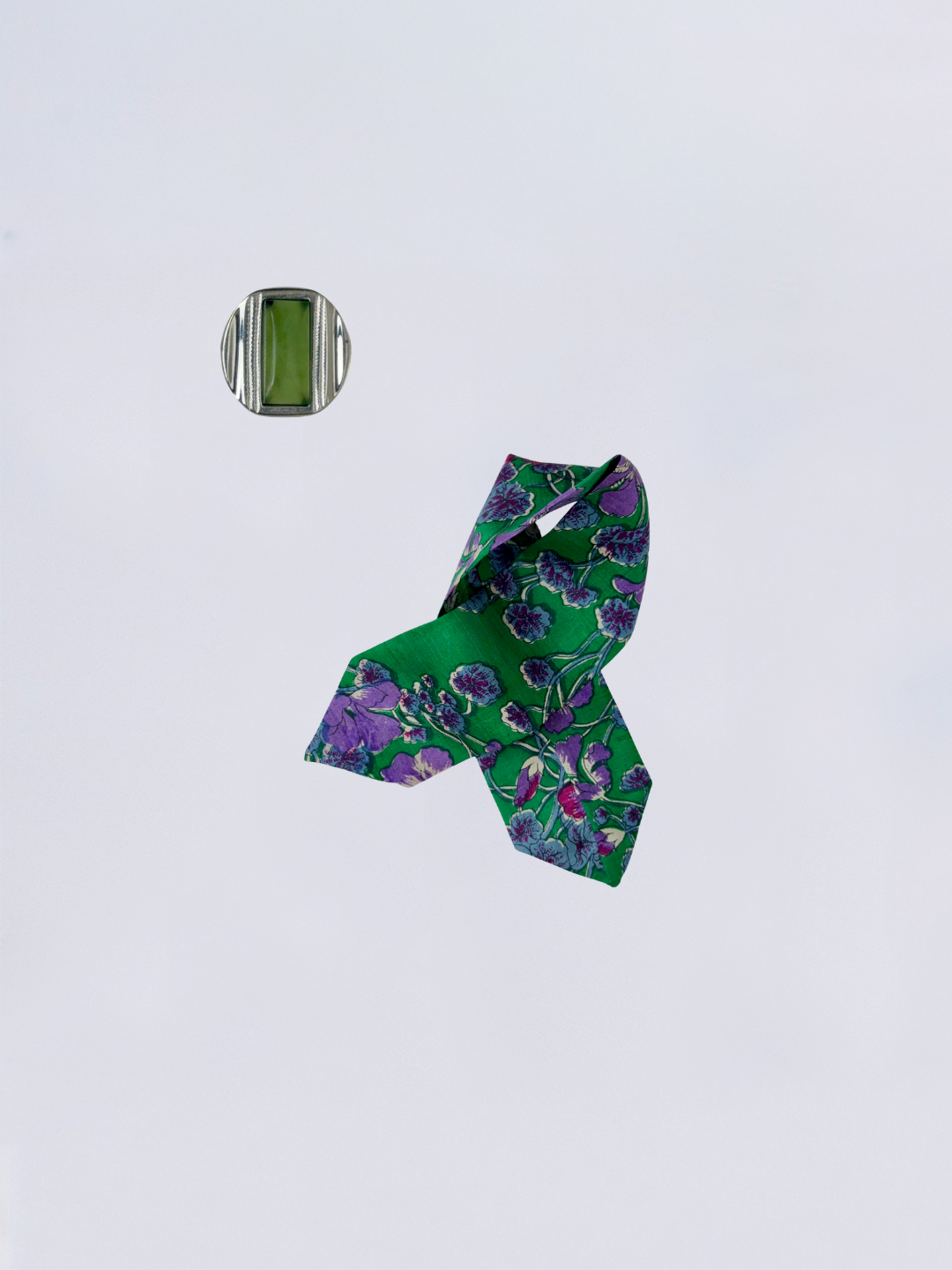Bracelet sense saria fléor argent jade nephrite