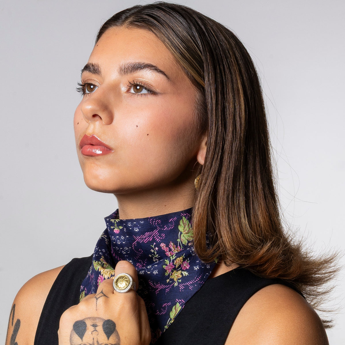 Foulard de soie Bleu royal