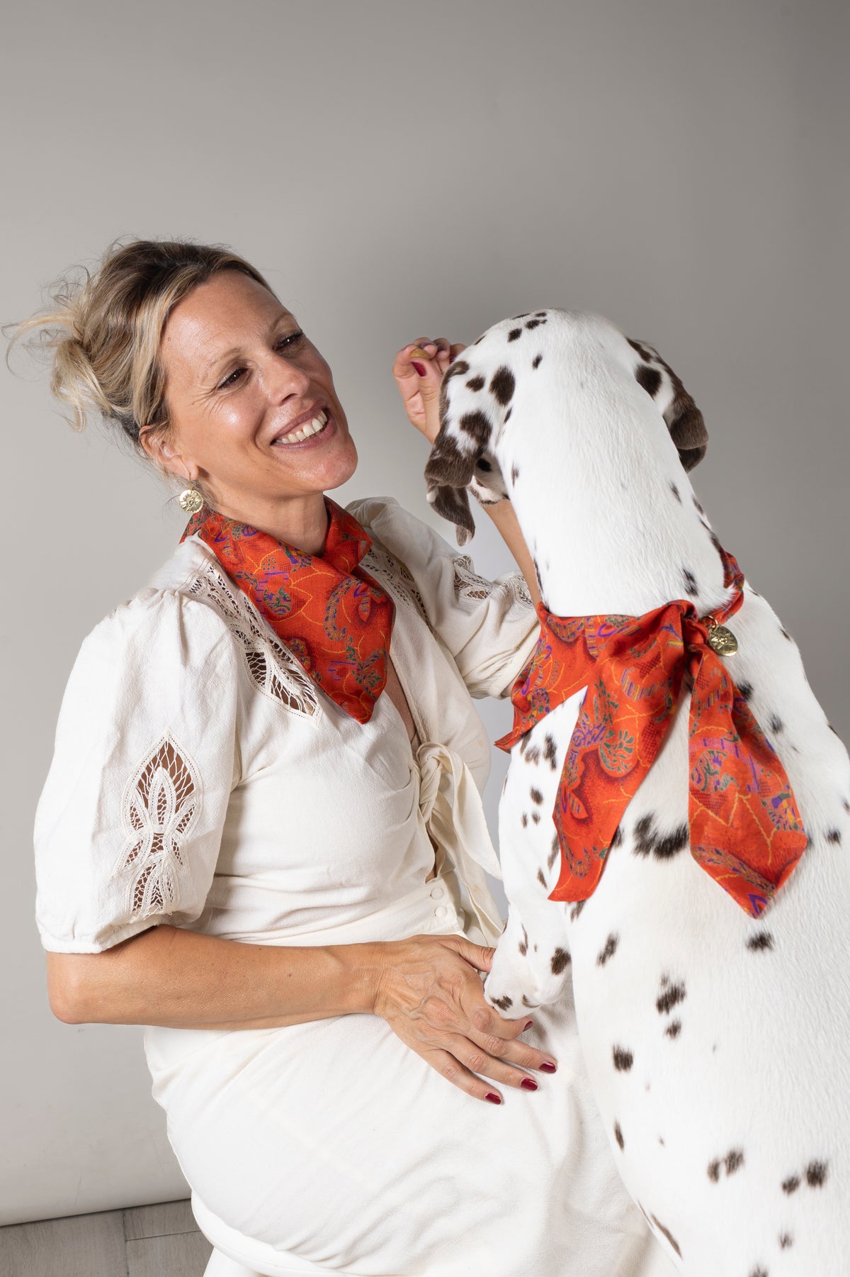 Foulard de soie Cuivre d'automne