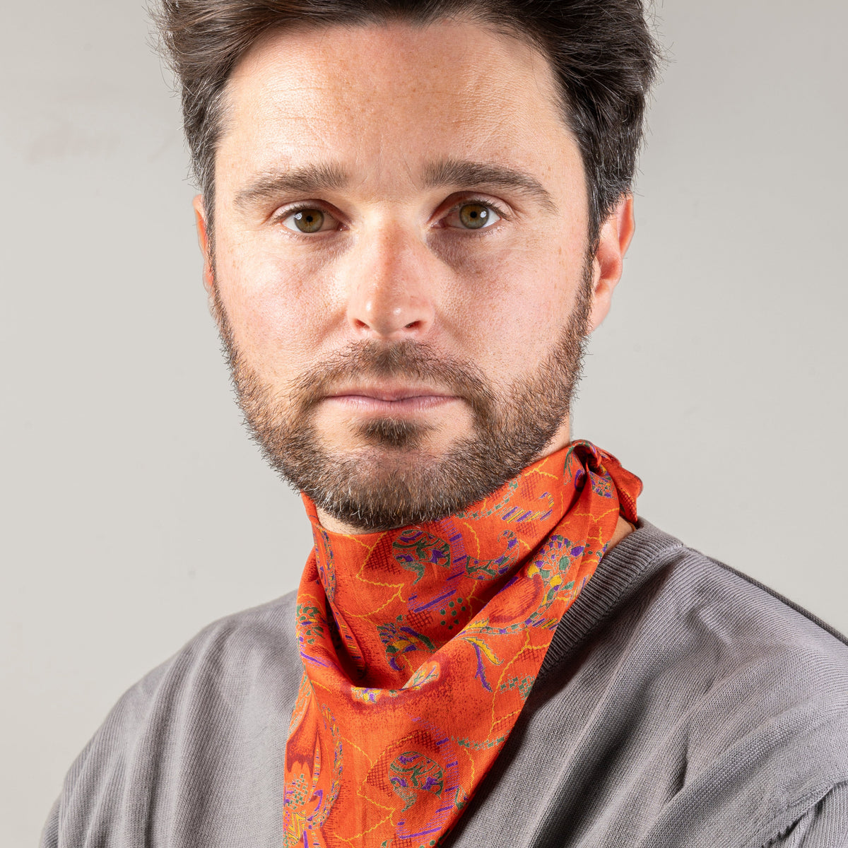 Foulard de soie Cuivre d'automne