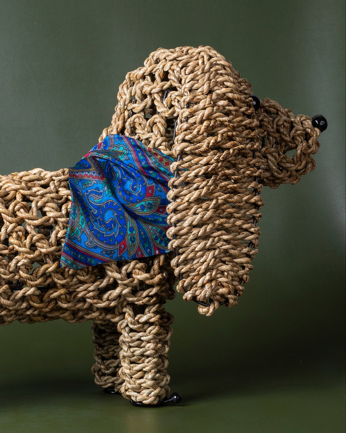 Foulard de soie Bleu cachemire