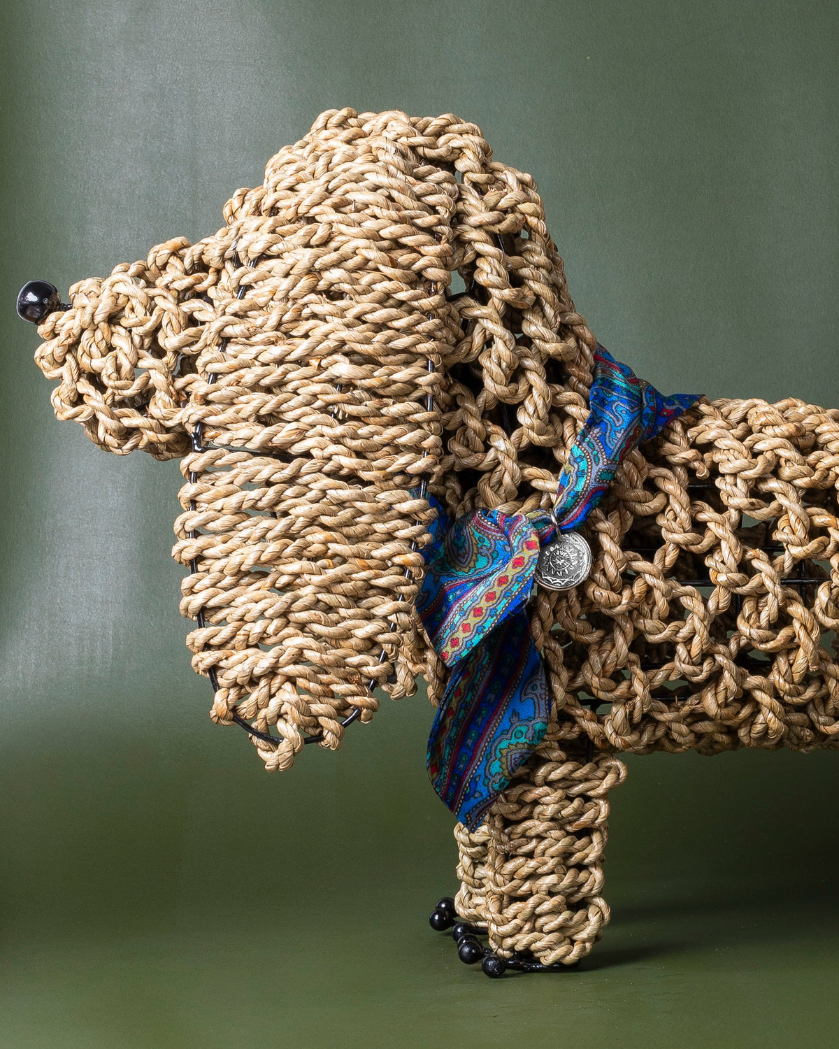 Foulard de soie Bleu cachemire