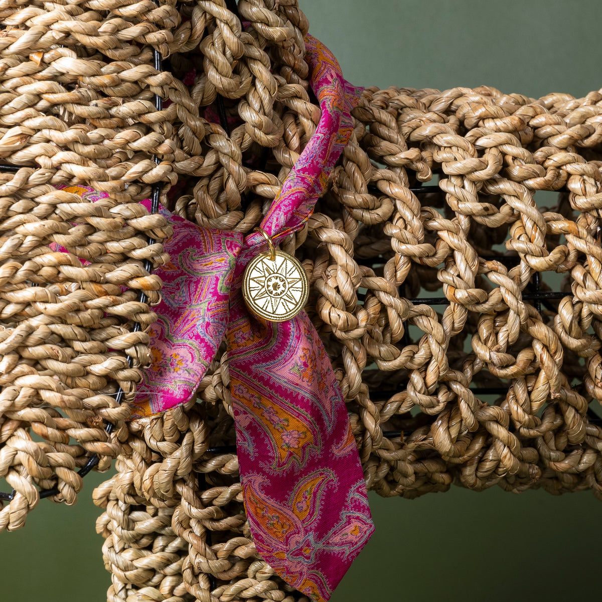 Foulard de soie Rose Indien